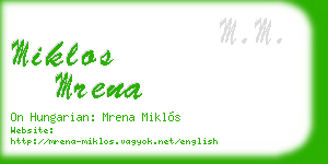 miklos mrena business card