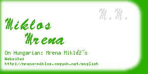miklos mrena business card